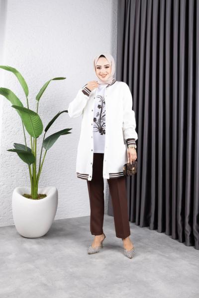 ALANUR ÜÇLÜ TAKIM Kahverengi