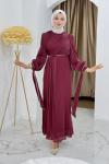 Aleyna abiye Bordo