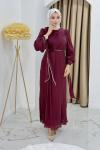 Aleyna abiye Bordo