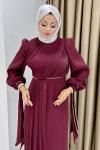 Aleyna abiye Bordo
