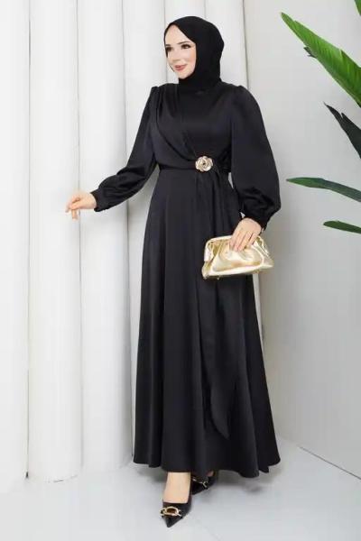 Aliye tesettür Elbise  Siyah