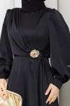 Aliye tesettür Elbise  Siyah