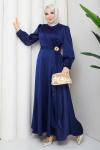 Aliye tesettür Elbise  Lacivert