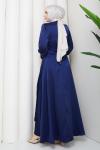 Aliye tesettür Elbise  Lacivert