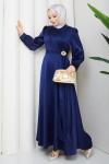 Aliye tesettür Elbise  Lacivert
