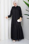 Asel tesettür elbise  Siyah