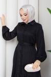 Asel tesettür elbise  Siyah