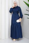 Asel tesettür elbise  Lacivert