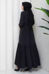 Aşkın tesettür elbise Siyah