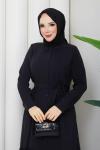 Aşkın tesettür elbise Siyah