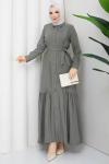 Aşkın tesettür elbise Yeşil