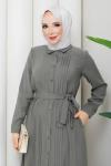 Aşkın tesettür elbise Yeşil