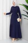 Aşkın tesettür elbise Lacivert