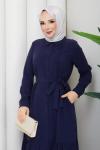 Aşkın tesettür elbise Lacivert