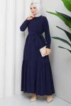 Aşkın tesettür elbise Lacivert