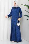 Ayliz tesettür elbise  Lacivert
