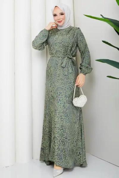 Ayliz tesettür elbise  Yeşil