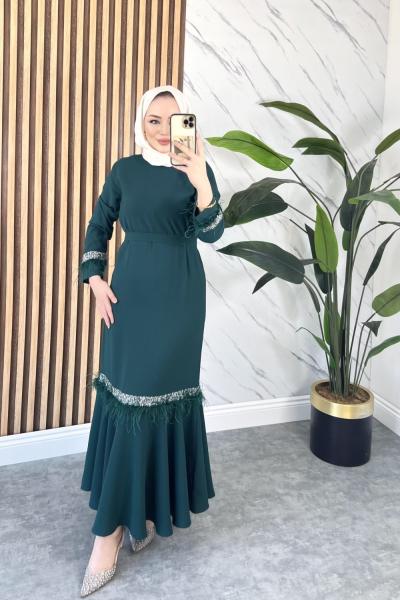 Ayşe elbise  Zümrüt