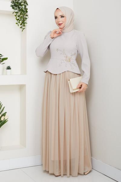 Balım abiye  Taş Rengi