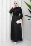 Belkıs tesettür elbise  Siyah