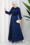 Belkıs tesettür elbise  Lacivert