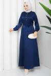 Belkıs tesettür elbise  Lacivert