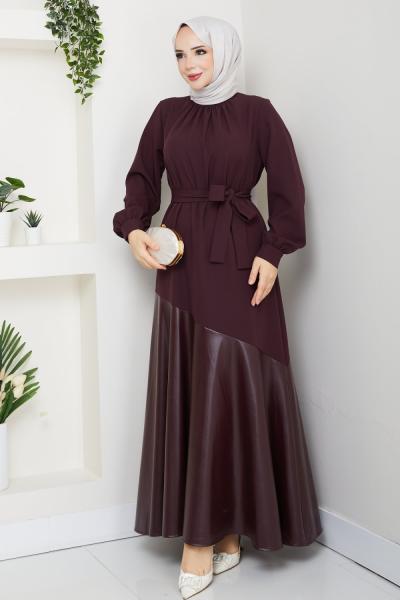 Betül elbise Mürdüm