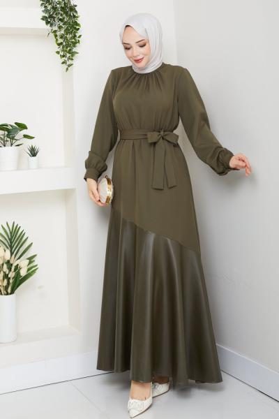 Betül elbise Haki