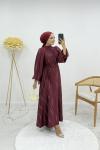 Billur elbise Bordo
