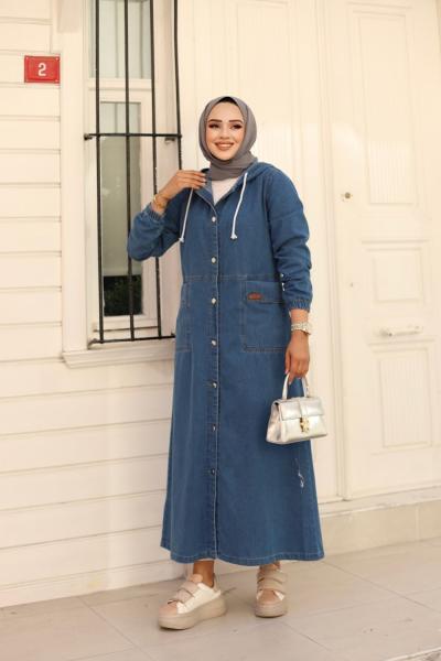 Çiğdem kot kap Gök Mavi