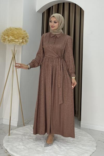 Demet elbise  Sütlü Kahve