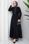 Deniz tesettür elbise  Siyah
