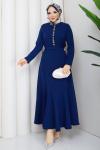 Deniz tesettür elbise  Mavi