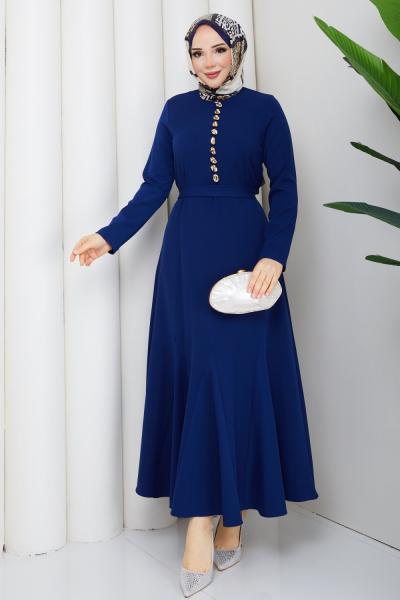 Deniz tesettür elbise  Mavi