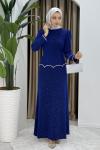Derya abiye elbise  Saks Mavisi