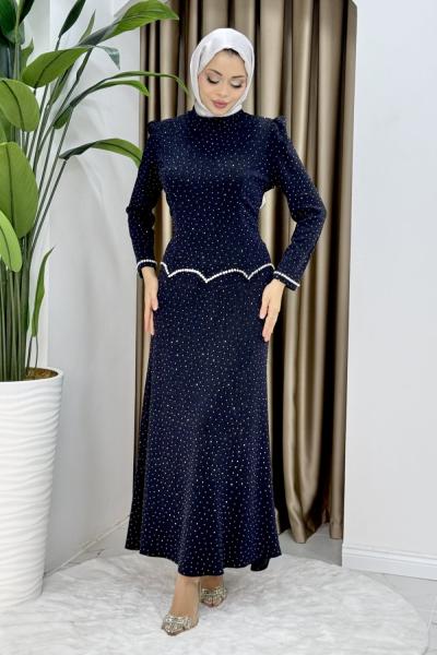 Derya abiye elbise  Lacivert