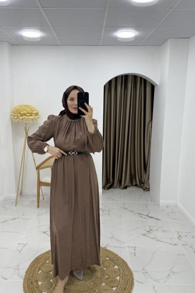 Destan elbise Kahverengi