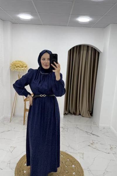 Destan elbise Lacivert