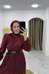 Destan elbise Bordo