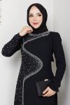 Dicle  abiye elbise  Siyah