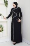 Dicle  abiye elbise  Siyah