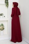 Dicle  abiye elbise  Bordo