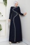 Dicle  abiye elbise  Lacivert