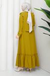 Diva linda etekli takım  Hardal Sarısı