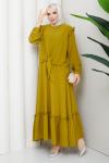 Diva linda etekli takım  Hardal Sarısı