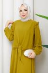 Diva linda etekli takım  Hardal Sarısı