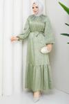 Ebrar tesettür elbise  Yeşil