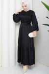 Ebrar tesettür elbise  Siyah