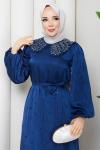 Ebrar tesettür elbise  Lacivert