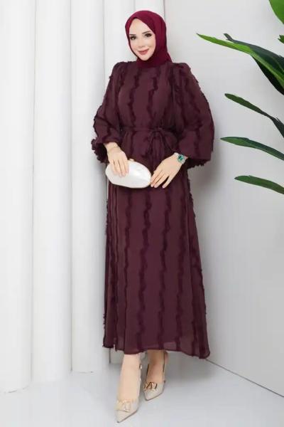 Eda elbise  Mürdüm